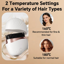 Mini Cordless USB Rechargeable Hair Straightener Brush