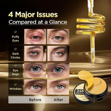 24K Gold under Eye Patches, Hydrogel Eye Mask for under Eye Care, Hydrating & Smoothing Eye Pads for Daily Skincare, 60 Pcs