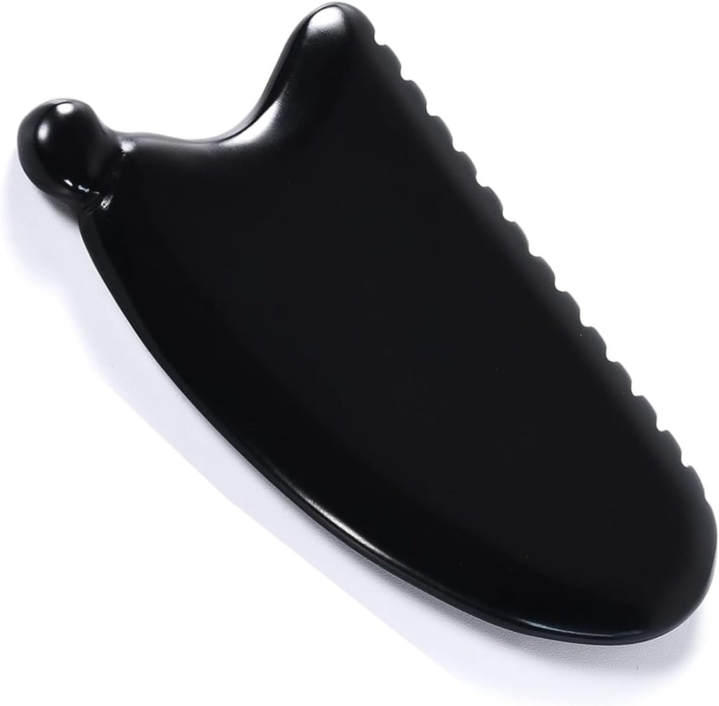 Black Obsidian Gua Sha – Face Sculpting & Jawline Massage Tool