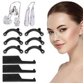 5 Pcs Nose Lifter - Nose Shaper Clip ＆ Instant Nose Lift Kit, Painless Straightening Beauty Tool Kit for Women/Men (Black, Clear)