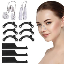 5 Pcs Nose Lifter - Nose Shaper Clip ＆ Instant Nose Lift Kit, Painless Straightening Beauty Tool Kit for Women/Men (Black, Clear)