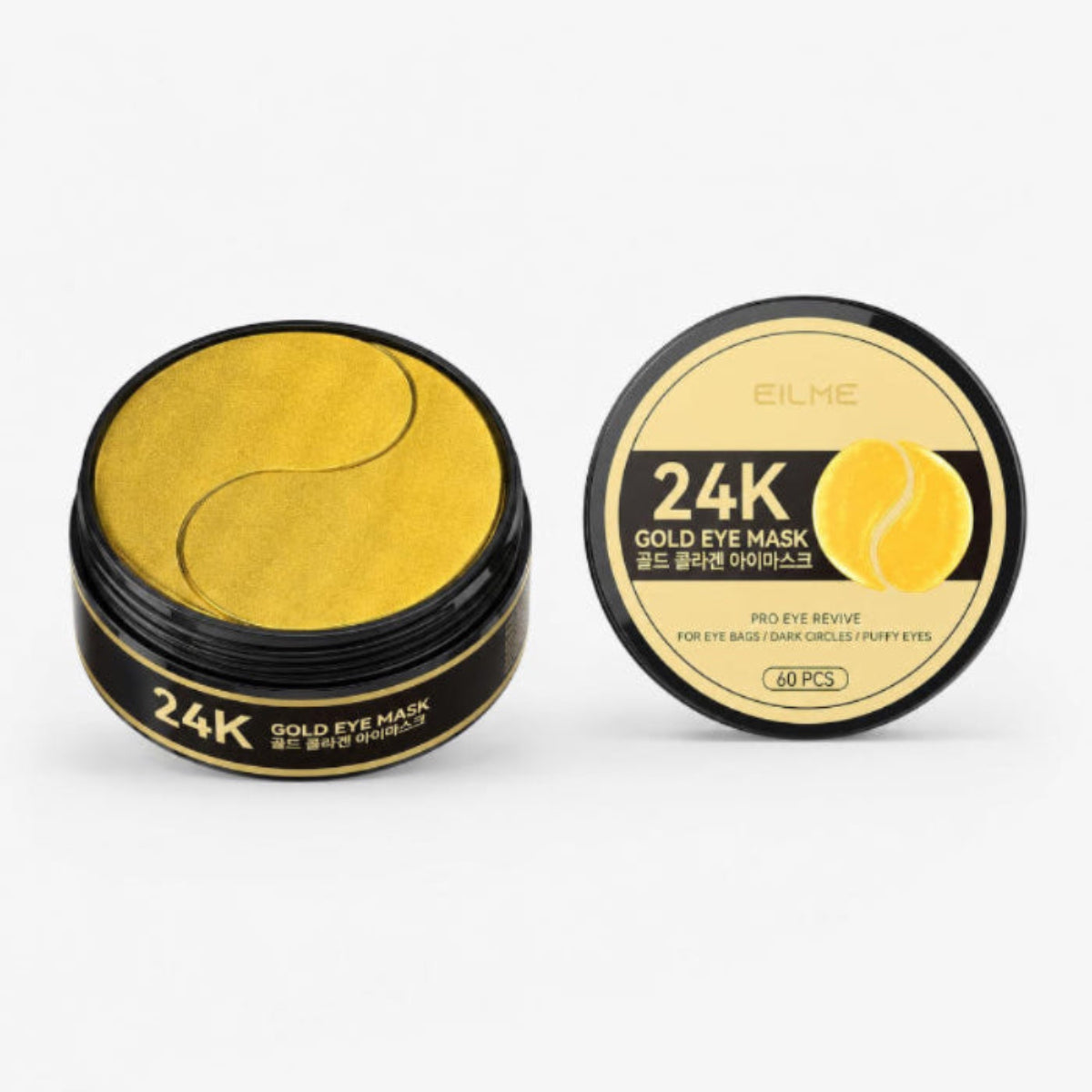 24K Gold under Eye Patches, Hydrogel Eye Mask for under Eye Care, Hydrating & Smoothing Eye Pads for Daily Skincare, 60 Pcs