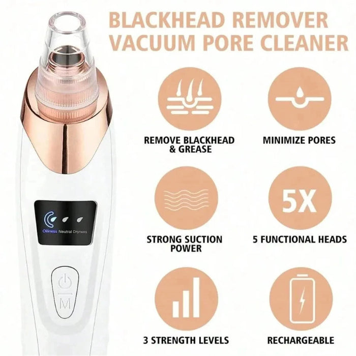 Electric Vacuum Pore Cleaner & Blackhead Remover – Deep Cleansing Device for Face Skin Care