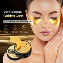 24K Gold under Eye Patches, Hydrogel Eye Mask for under Eye Care, Hydrating & Smoothing Eye Pads for Daily Skincare, 60 Pcs