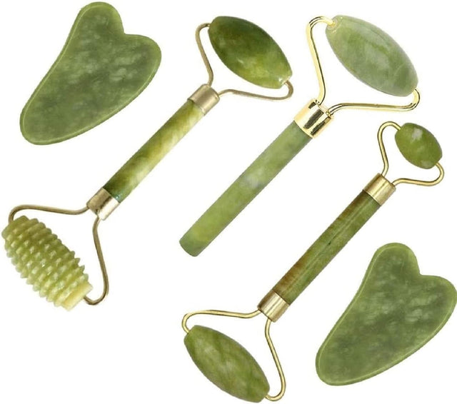 5-In-1 Jade Roller & Gua Sha Facial Massage Set