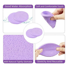 Compressed Facial Cleansing Sponge Set - Reusable Makeup Remover Puffs (36-Pack + Case)